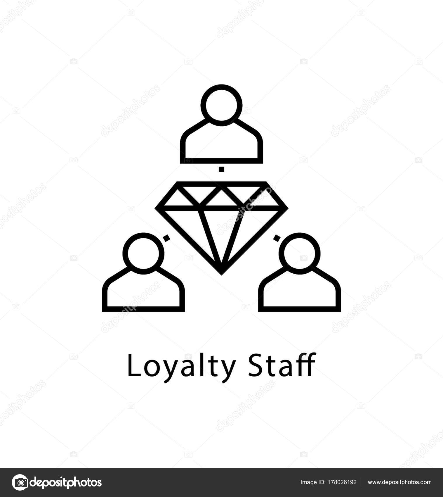 Loyalty Staff Vector Line Icon Stock Vector by ©creativestall 178026192, image size:1517x1700
