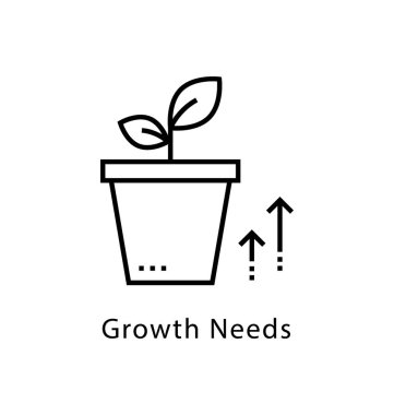 Vektör satırı simgesi büyüme ihtiyacı