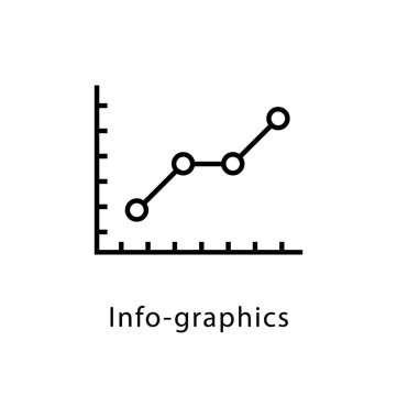 Bilgi grafik vektör satırı simgesi