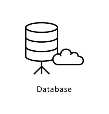 veritabanı vektör çizgisi simgesi 