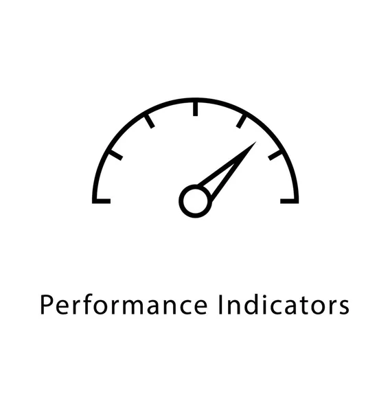 Performance Indicator Vector Line Icon — Stock Vector