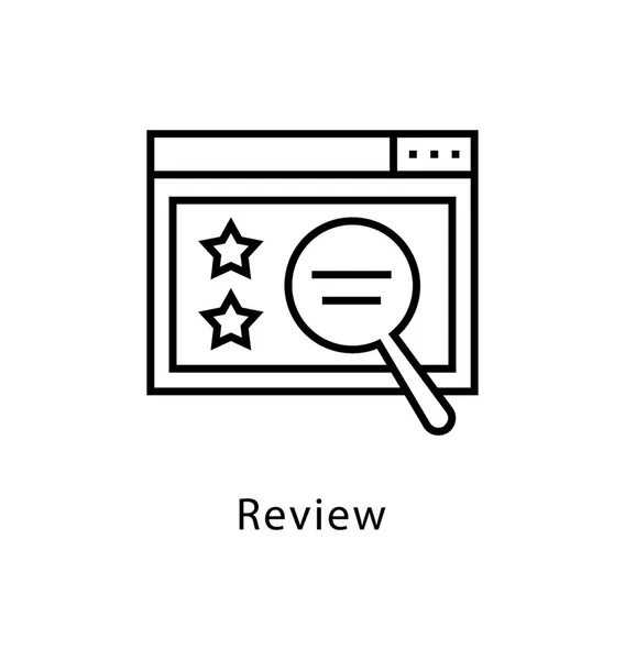 Review Vector Line Icon — Stock Vector