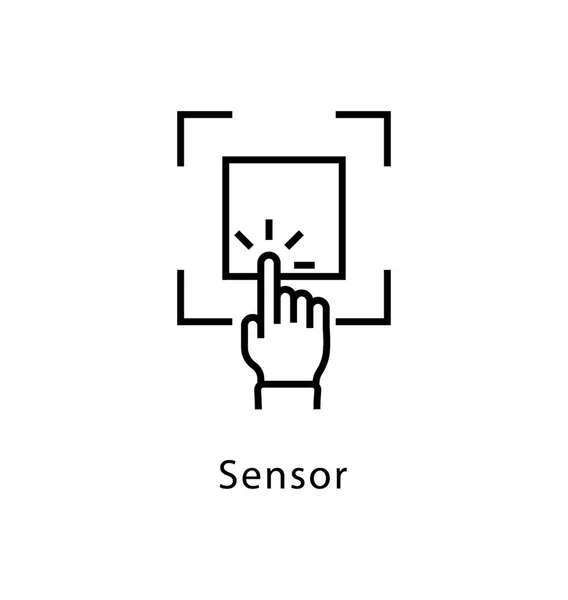 Sensor Vector Line Icon — Stock Vector
