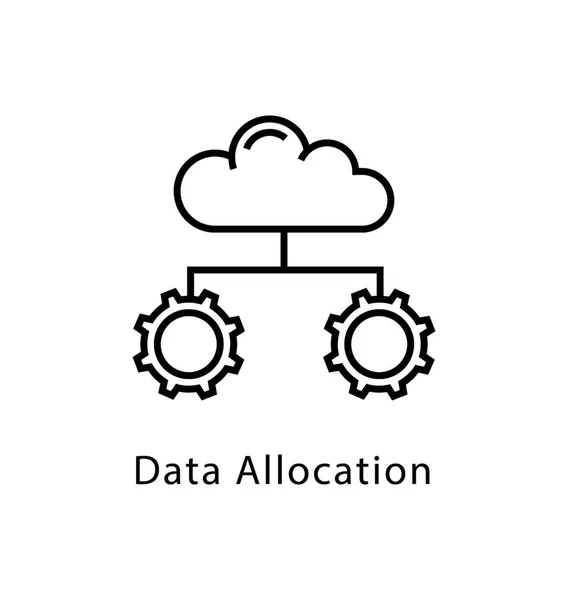 Asignación Datos Vector Line Icon — Vector de stock