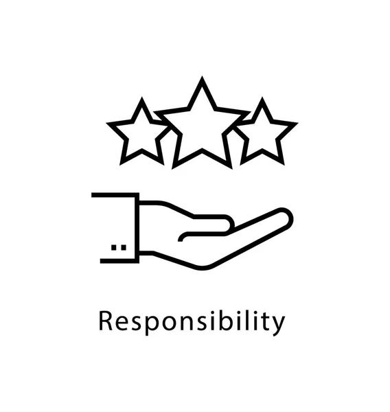 Responsabilidad Vector Line Icon — Vector de stock