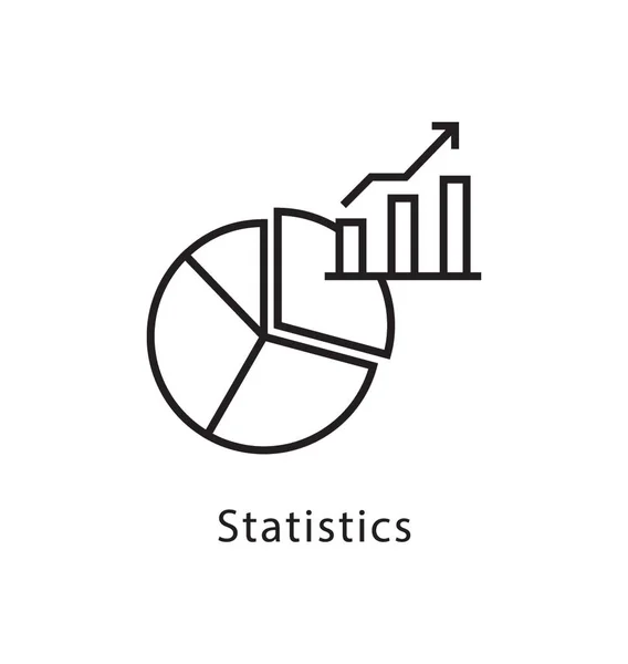 Statistics Vector Line Icon — Stock Vector