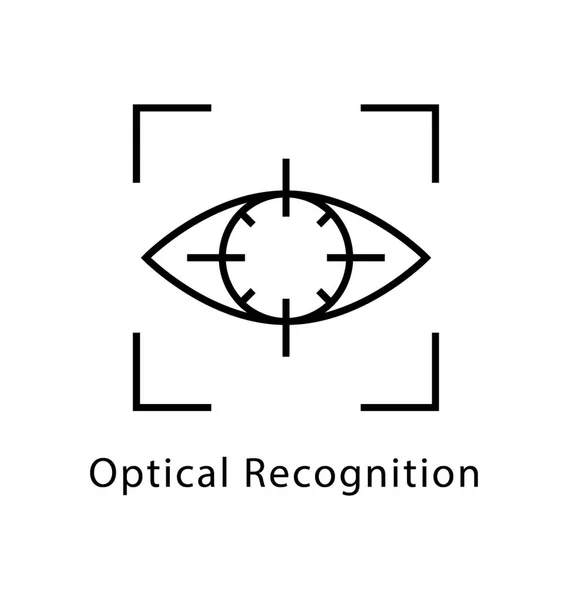 Optisches Erkennungsvektorliniensymbol — Stockvektor
