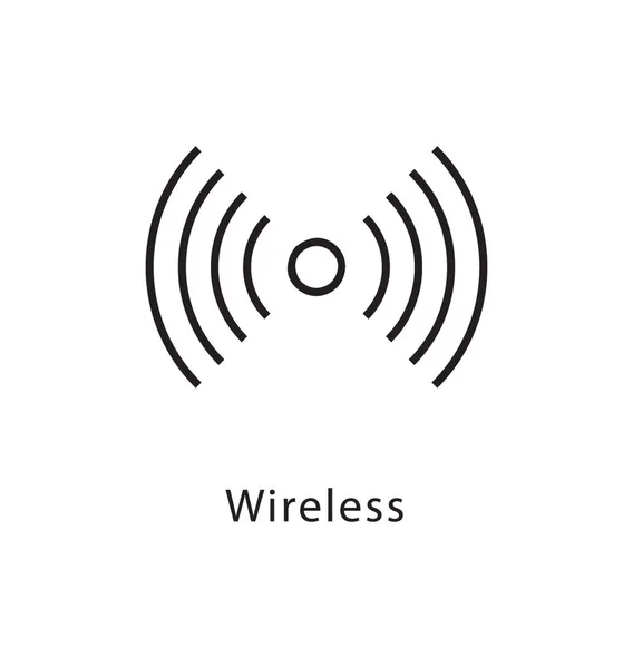 Wireless Vector Lijn Pictogram — Stockvector