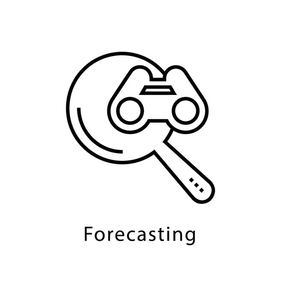 Previsão Vector Line Icon — Vetor de Stock