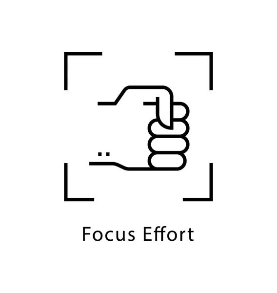 Focus Effort Vector Line Icon