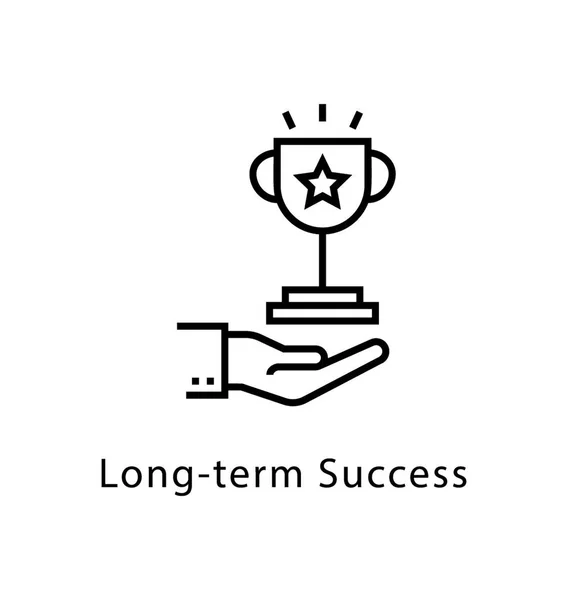 长期成功向量行图标 — 图库矢量图片