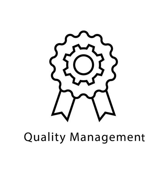 Product Quality Management Vector Line Icon — Stock Vector