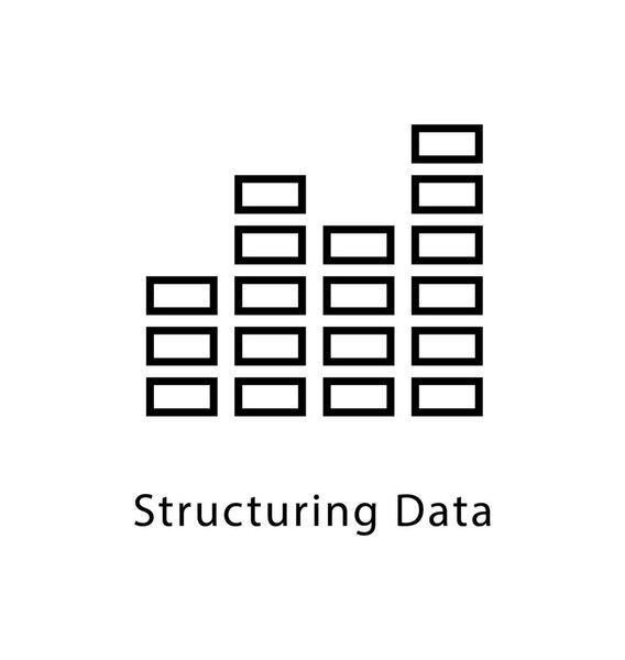 Structuring Data Vector Line Icon 