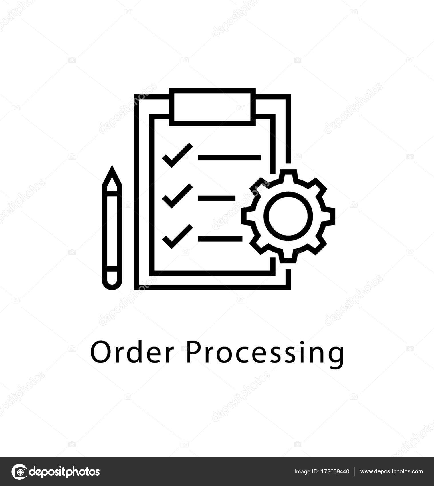 Icône Ligne Commande Traitement Vecteur — Image ...