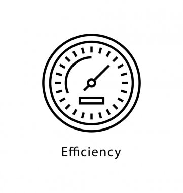 Verimlilik vektör satırı simgesi 