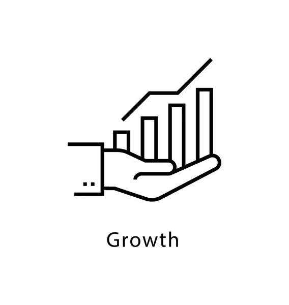 Икона Векторной Линии Роста — стоковый вектор