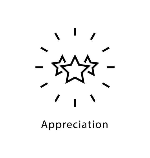 Appreciation Vector Line Icon — Stock Vector