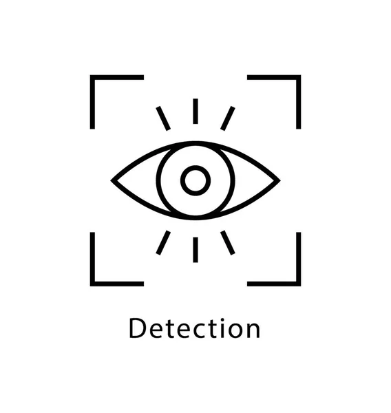 検出ベクトル線アイコン — ストックベクタ