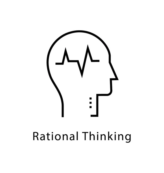 Икона Вектора Рационального Мышления — стоковый вектор