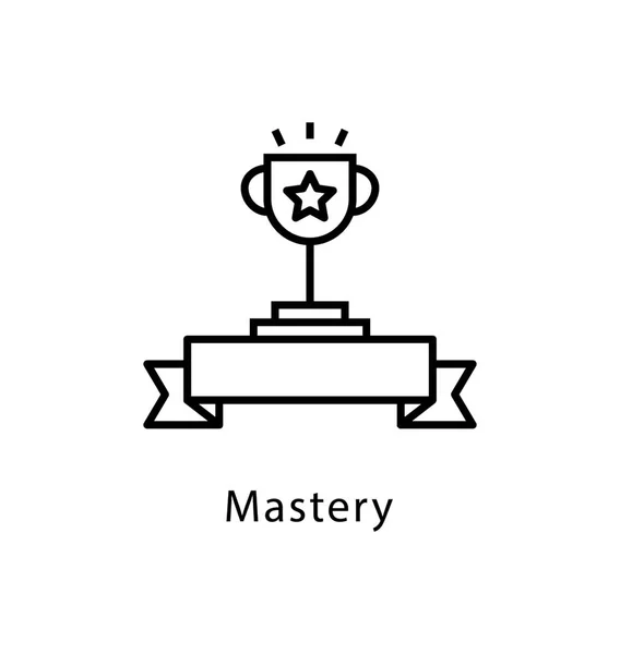 Mastery Vektor Linje Ikonen — Stock vektor