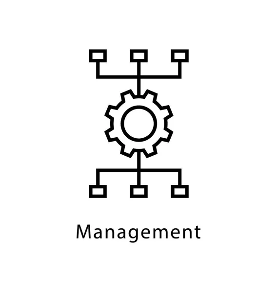 Management Vector Line Icon — Stock Vector