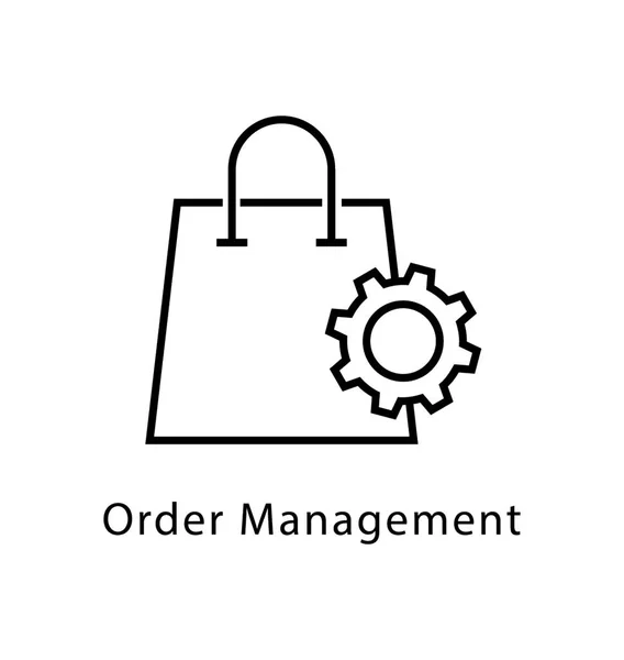 Ikona Wiersza Zamówienia Zarządzania Wektor — Wektor stockowy