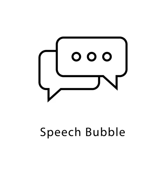 Speech Bubble Vector Line Icon — Stock Vector