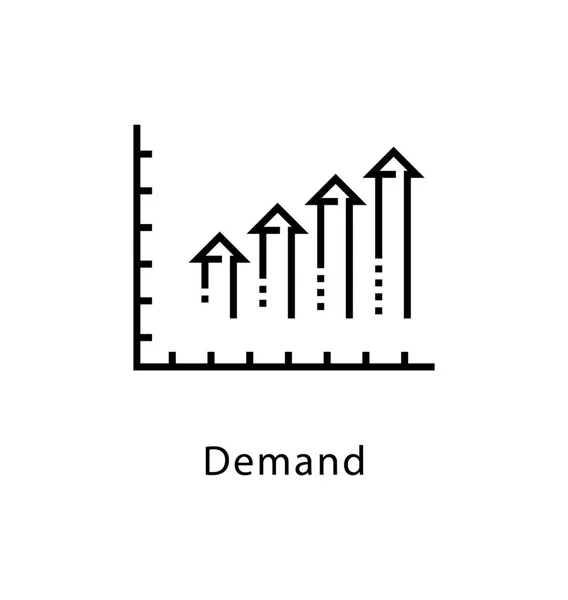 Ikona Čáry Vektorové Poptávka — Stockový vektor
