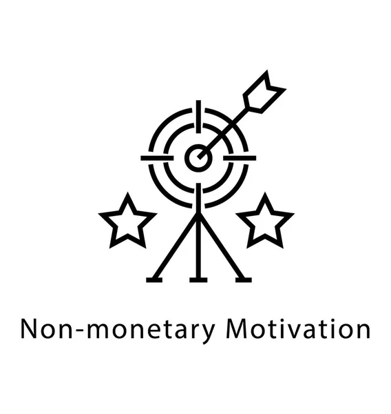 Monetära Motivation Vektor Linje Ikonen — Stock vektor