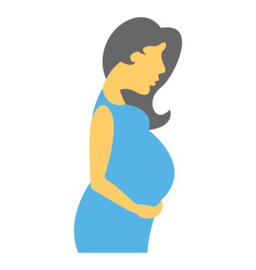 Düz simgesi bir annelik faz; gebelik