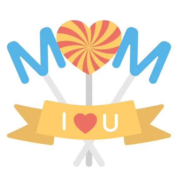 Moeder Decoratie Voor Vieringen Van Dag Van Moeder — Stockvector