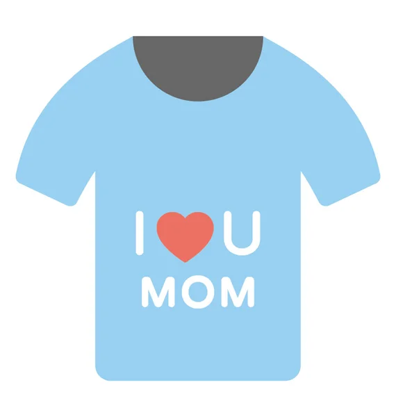 Encanta Camiseta Mamá Icono Plano — Vector de stock