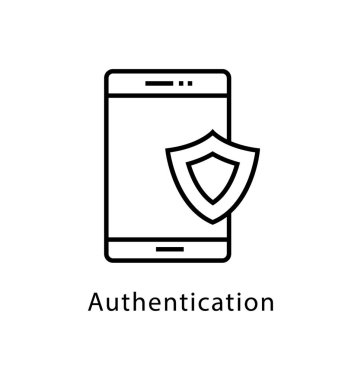 Kimlik doğrulama vektör satırı simgesi 