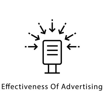 Etkili reklam vektör satırı simgesi 