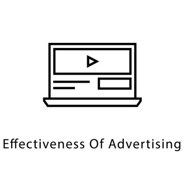 Vektör satırı simgesi reklam etkinliği 