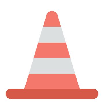  Trafik konisi vektör simgesi 