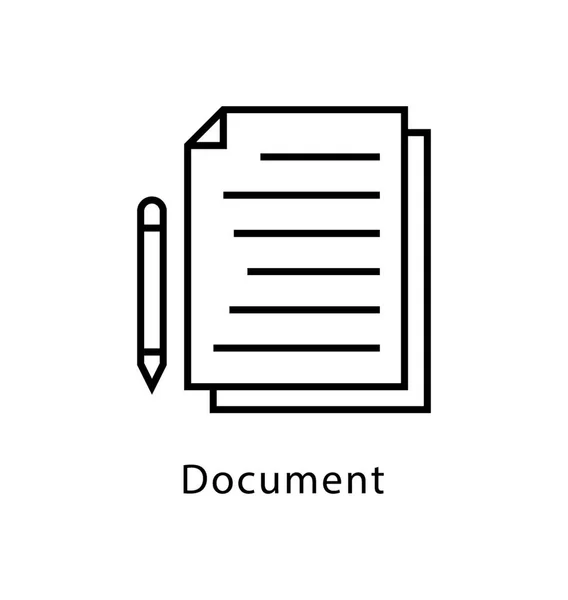 Documents Vector Line Icon — Stock Vector