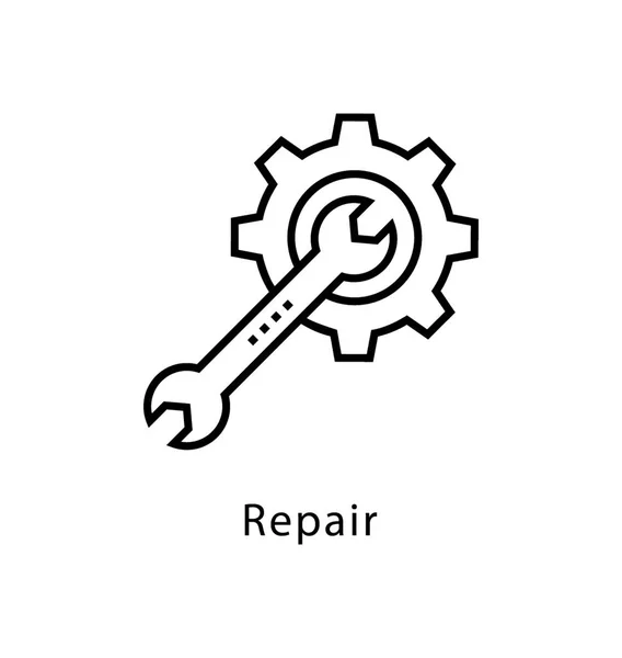 Reparação Vector Ícone Linha —  Vetores de Stock