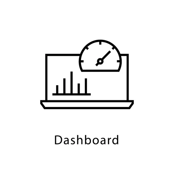 Dashboard Vector Line Icon — Stock Vector