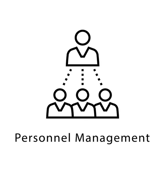 Icône Ligne Vectorielle Gestion Personnelle — Image vectorielle