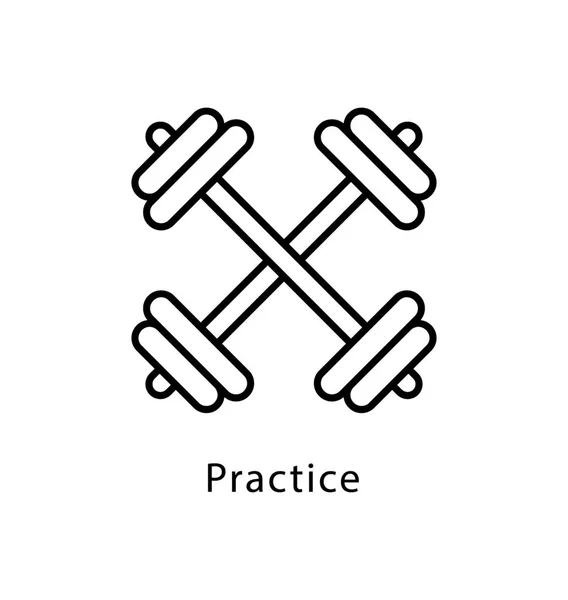 Praxis Vektor Liniensymbol — Stockvektor