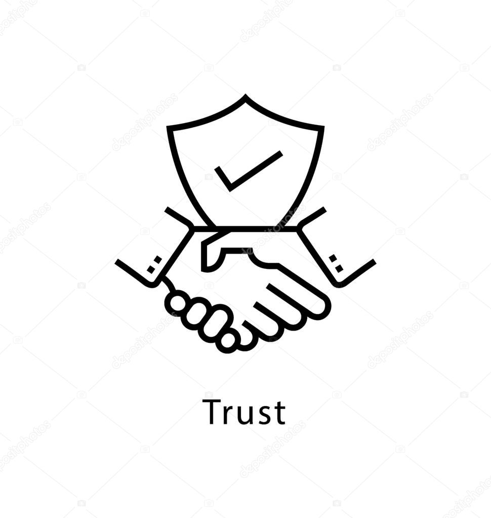 Trust Vector Line Icon