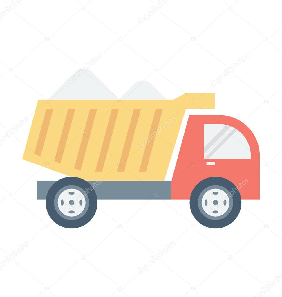  Dump Truck Vector Icon 