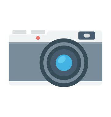 Kamera renkli vektör simgesi 