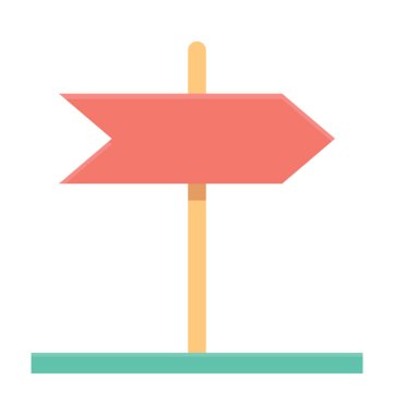 Işaret renkli vektör simgesi 