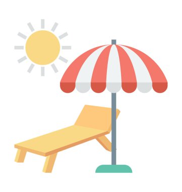 Güneş yıkanmak vektör simgesi 