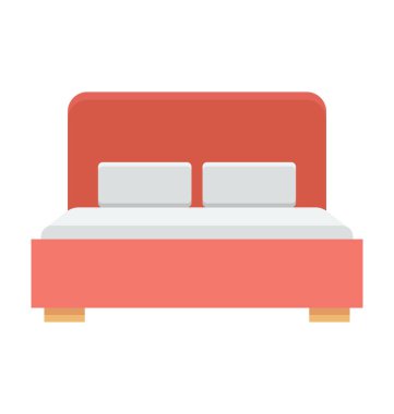 Yatak odası vektör simgesi 