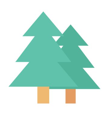 Çam ağacı vektör simgesi 