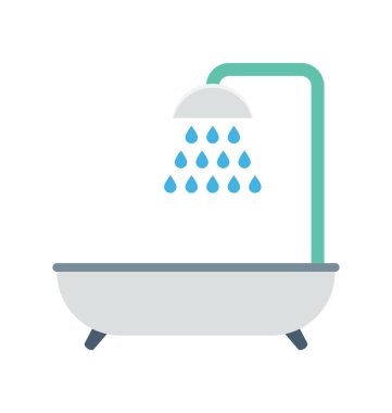 Duş küvet vektör simgesi