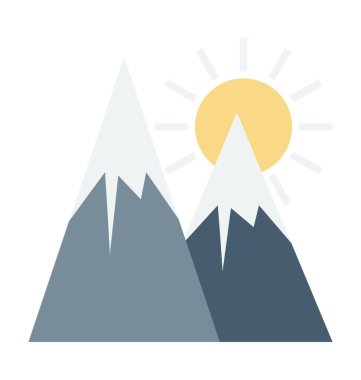 Manzara renkli vektör simgesi 